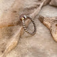 Rose Quartz Rope Band 925 Sterling Silver Ring