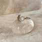 Moonstone Crescent Moon Adjustable 925 Sterling Silver Ring