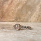 Rose Quartz Rope Band 925 Sterling Silver Ring