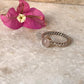 Rose Quartz Rope Band 925 Sterling Silver Ring