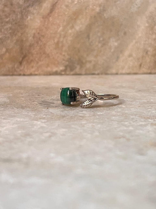 Malachite Forest Enchantment 925 Sterling Silver Ring