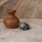 Forest Larimar Statement 925 Sterling Silver Ring