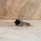 Black Onyx Heart Band 925 Sterling Silver Ring