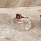Garnet Square Cut Vintage 925 Sterling Silver Ring