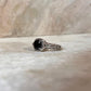 Black Onyx Heart Band 925 Sterling Silver Ring