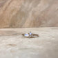 Moonstone Three Stone 925 Sterling Silver Ring