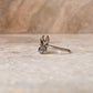 Moonstone Crescent Moon 925 Sterling Silver Ring