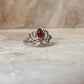 Garnet Divine Lotus 925 Sterling Silver Ring