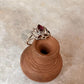 Garnet Divine Lotus 925 Sterling Silver Ring