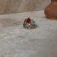 Carnelian Divine Lotus 925 Sterling Silver Ring