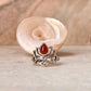 Carnelian Divine Lotus 925 Sterling Silver Ring