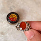 Carnelian Big Statement 925 Sterling Silver Ring