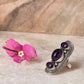Amethyst Big Boho Handcrafted Statement 925 Sterling Silver Ring