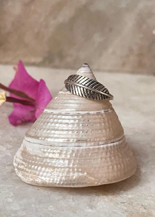 925 Sterling Silver Statement Leaf Jewelry Ring