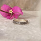 Thin Vintage Motif 925 Sterling Silver Band Ring
