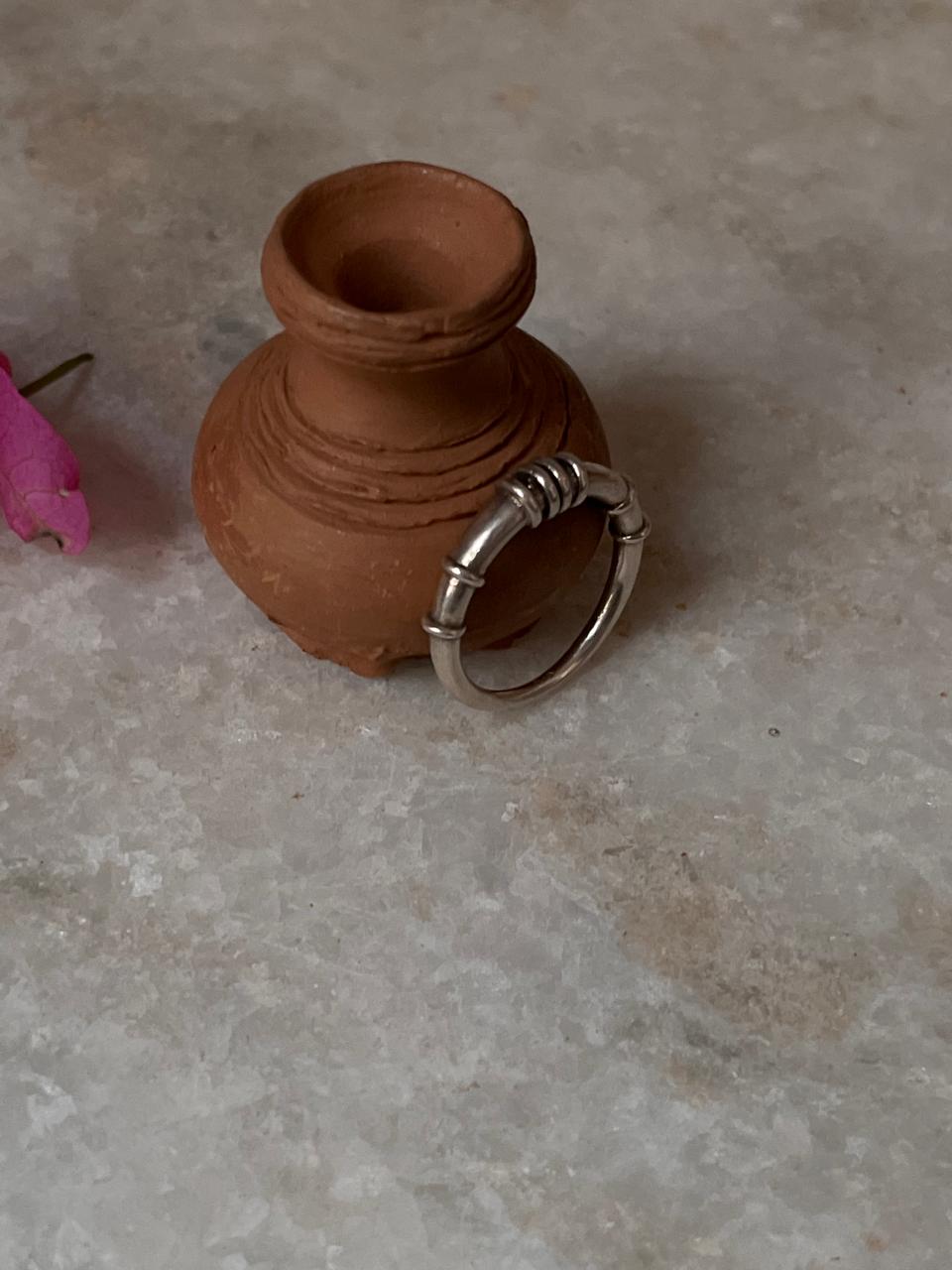 Dolki Tribal Stack 925 Sterling Silver Ring
