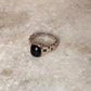 Black Onyx Cuban Link Band 925 Sterling Silver Ring