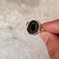 Red Coconut Druzy Geode with Garnet Sterling Silver 925 Ring