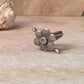 Antique Bohemian Flower Handcrafted Adjustable 925 Sterling Silver Ring