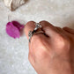 Bohemian Imported Handcrafted Flower Bunch Adjustable 925 Sterling Silver Ring