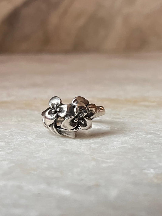 Flower Bouquet 925 Sterling Silver Ring