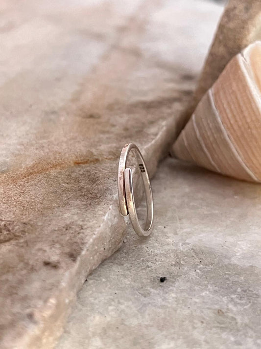 Plain Adjustable Band 925 Sterling Silver Ring