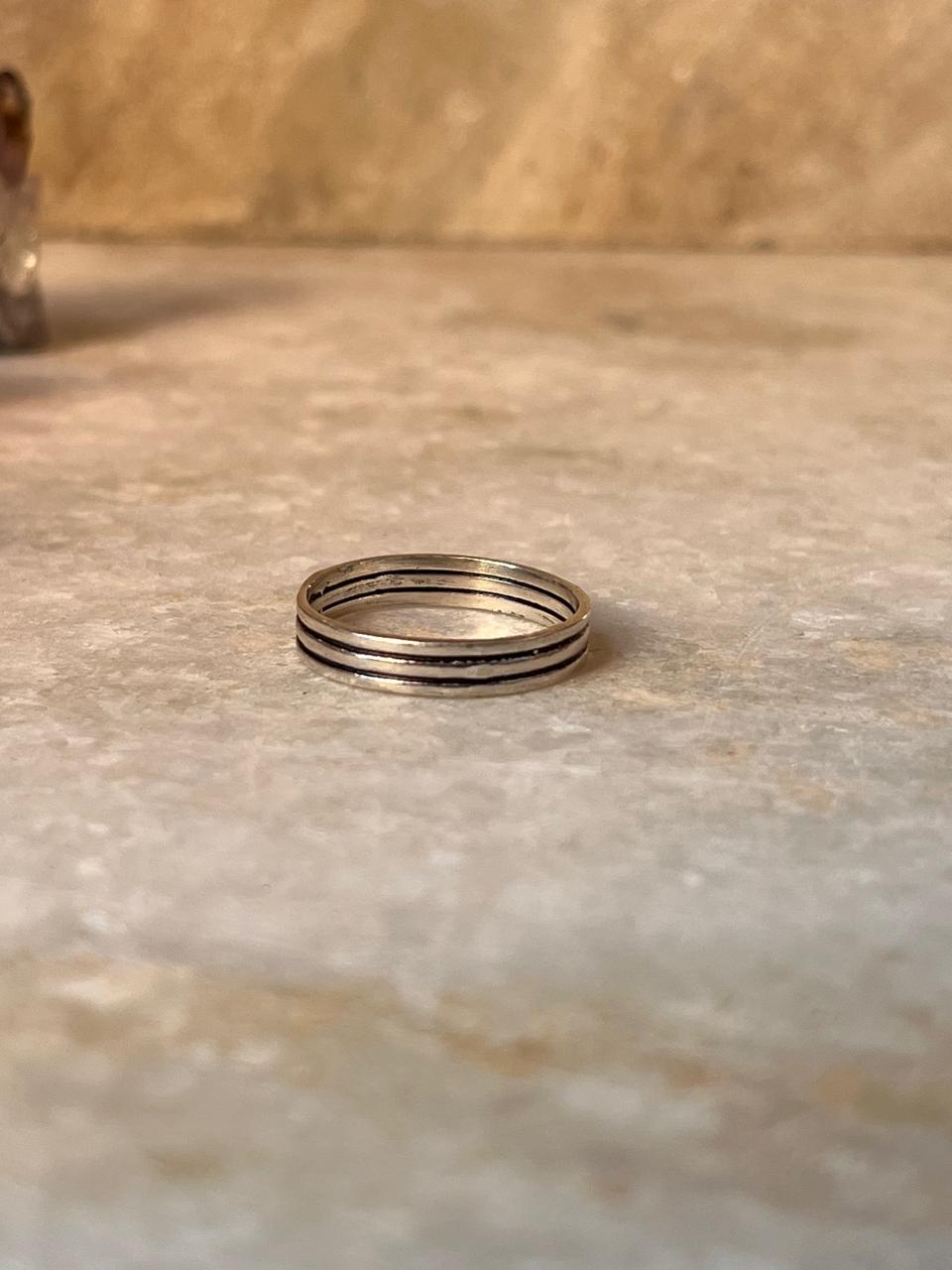 Three Stack Band 925 Sterling Silver Ring