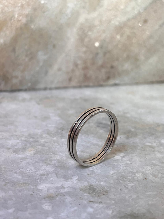 Three Stack Band 925 Sterling Silver Ring
