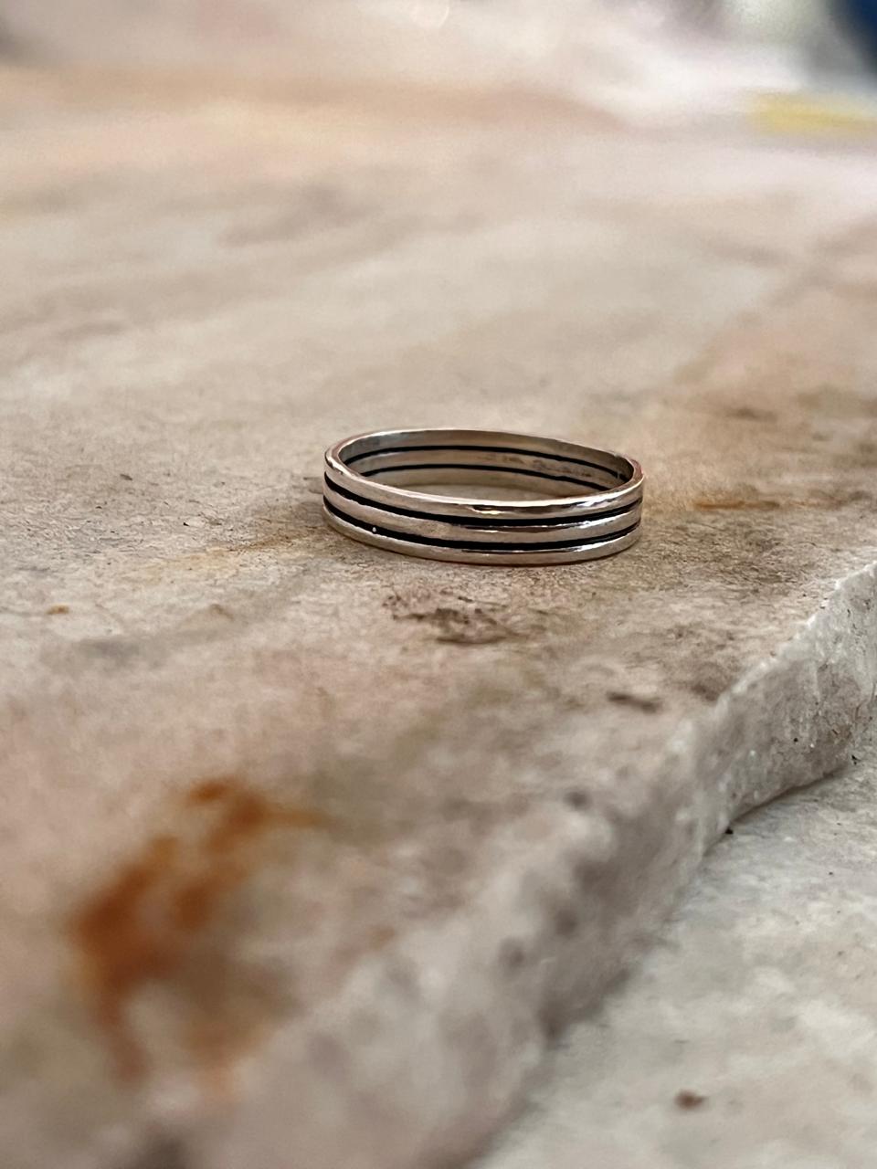 Three Stack Band 925 Sterling Silver Ring