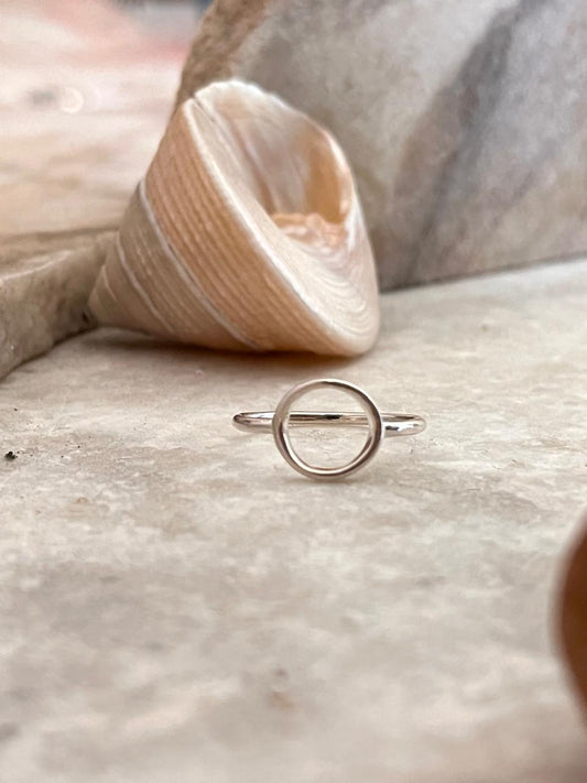 Open Circle 925 Sterling Silver Ring
