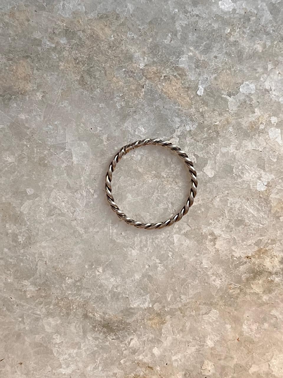 Loose Rope Minimal Stack Band 925 Sterling Silver Ring