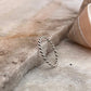 Twist Rope Minimal Stack Band 925 Sterling Silver Ring