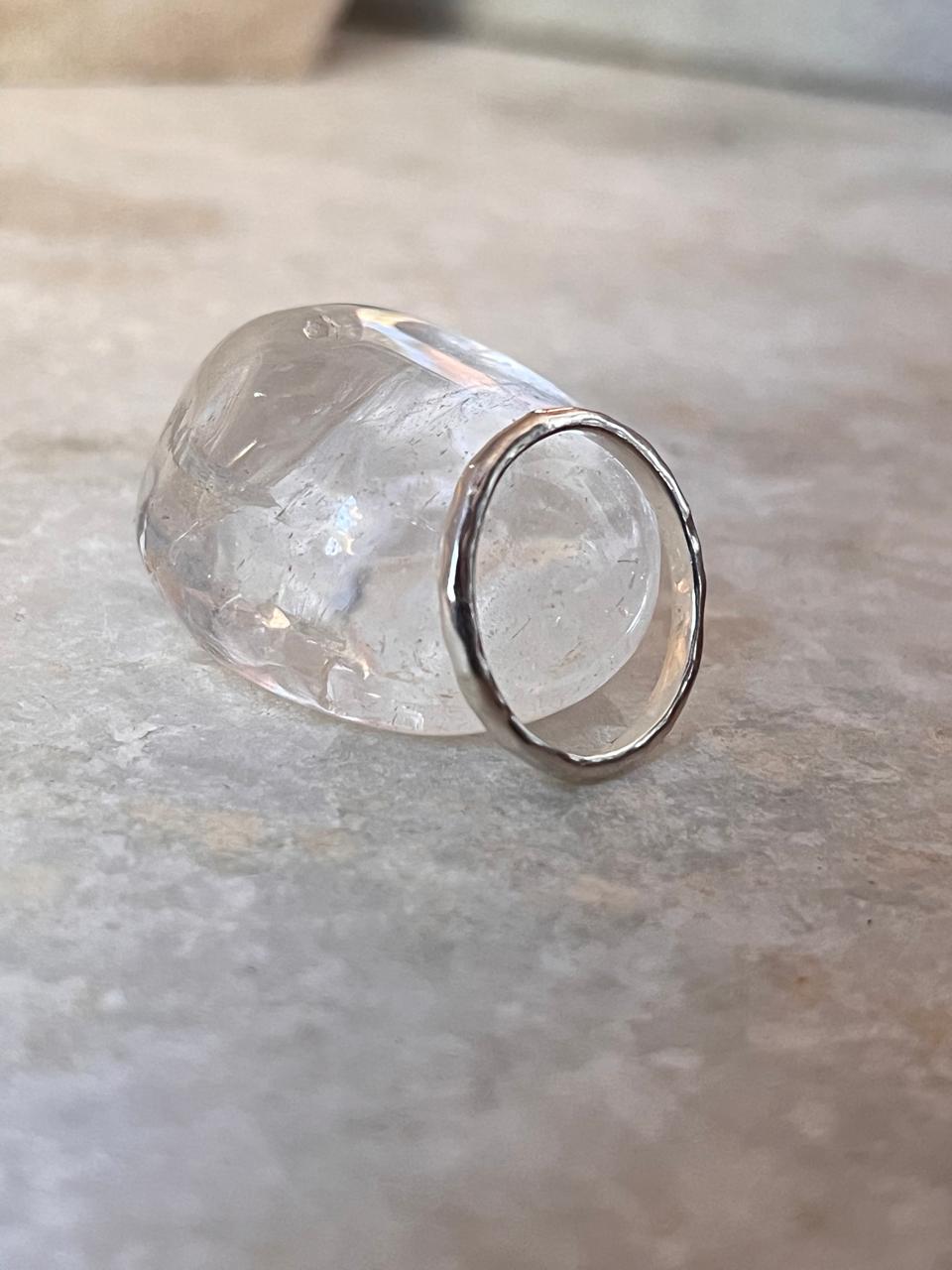 Random Hammered Sleek Stack Band 925 Sterling Silver Ring