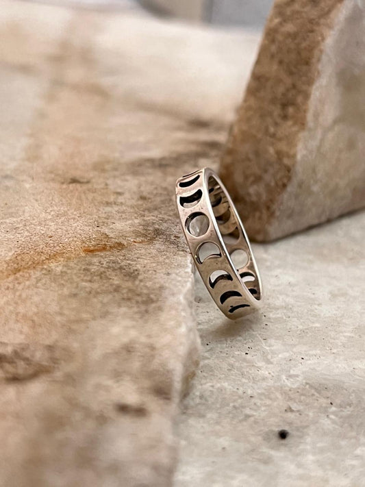 Moon Phases 925 Sterling Silver Ring