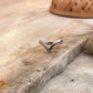 V Rawa /Chevron Boho Stackable 925 Sterling Silver Ring