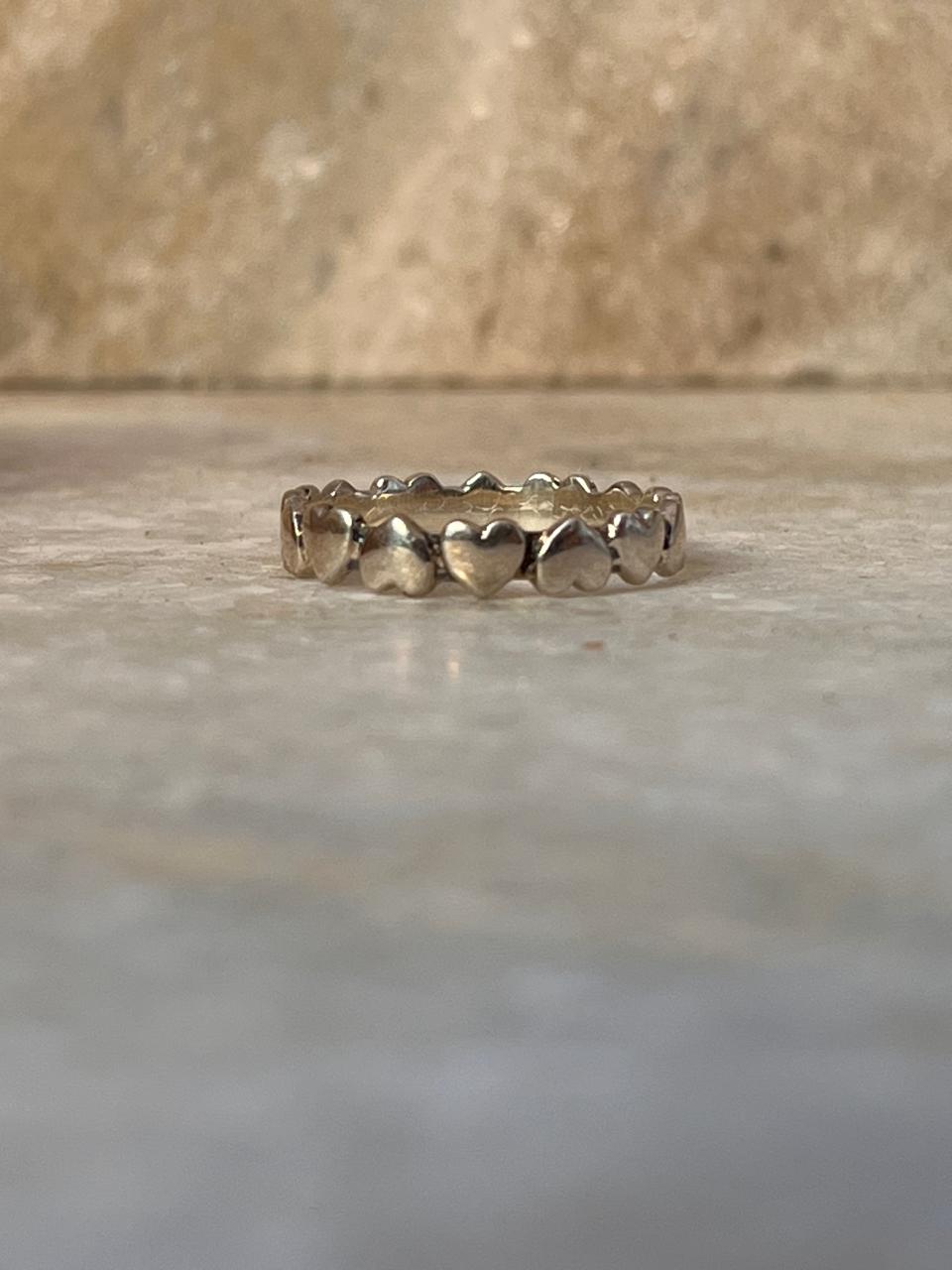 Heart Band 925 Sterling Silver Ring