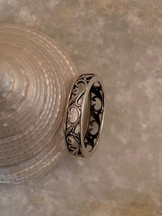 Vintage Filgrie Band 925 Sterling Silver Ring - Tarakaya Silver