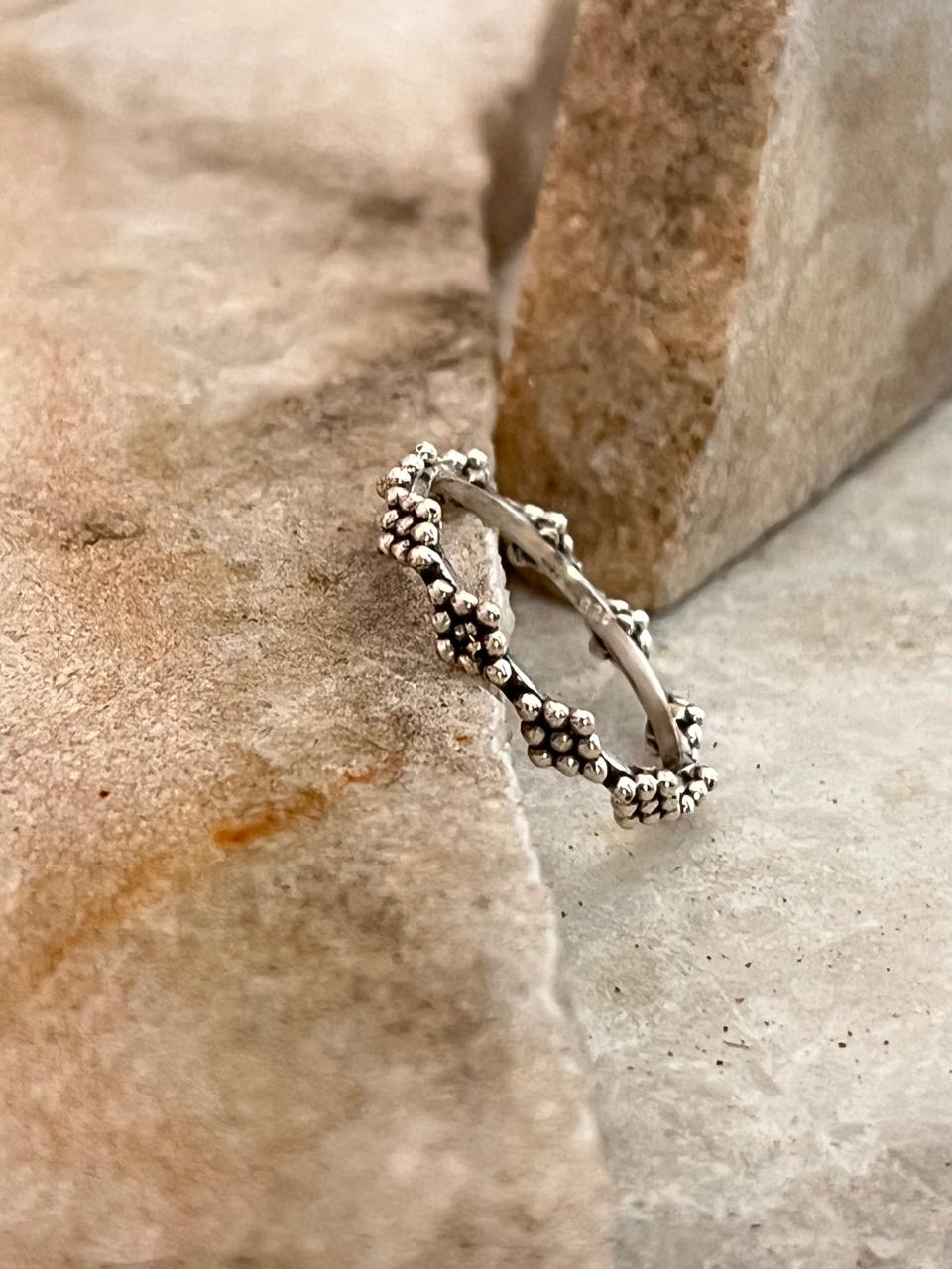 Raavy Tribal Stack 925 Sterling Silver Ring