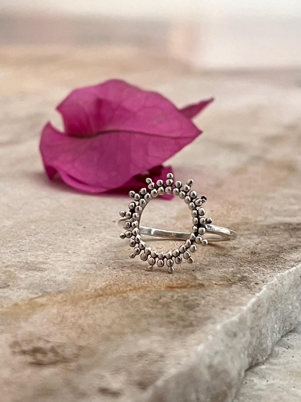 Rawa Sun Mandala 925 Sterling Silver Ring