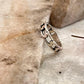 Half Cuban Link Unisex Band 925 Sterling Silver Ring