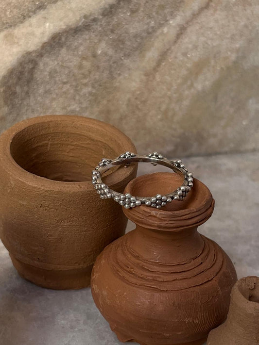 Raavy Tribal Stack 925 Sterling Silver Ring