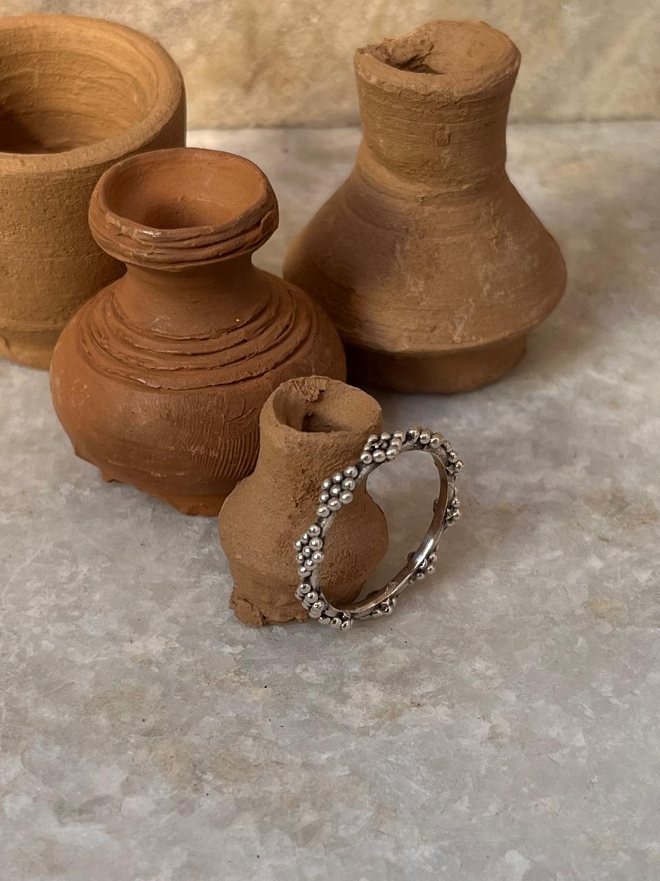 Raavy Tribal Stack 925 Sterling Silver Ring