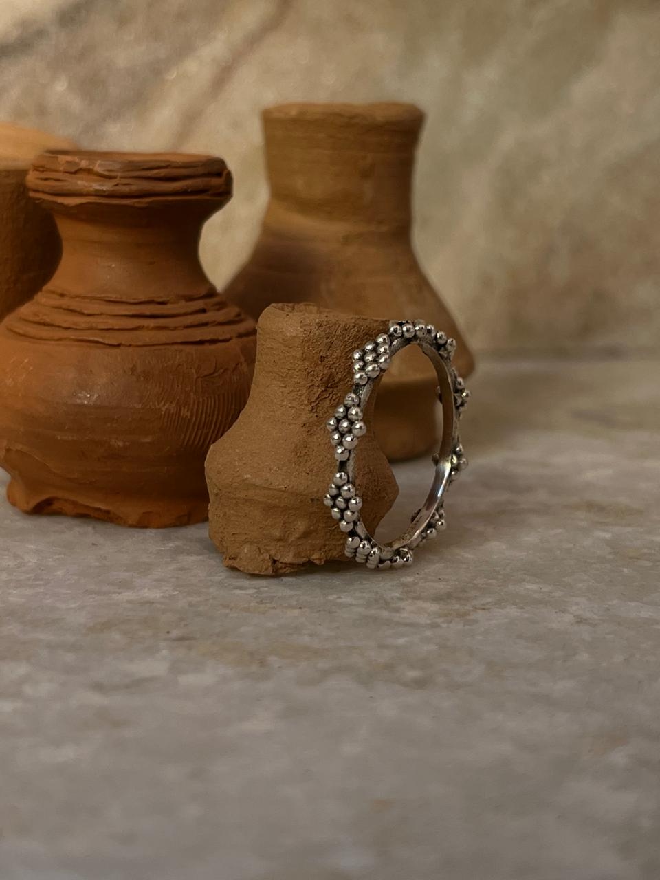 Raavy Tribal Stack 925 Sterling Silver Ring