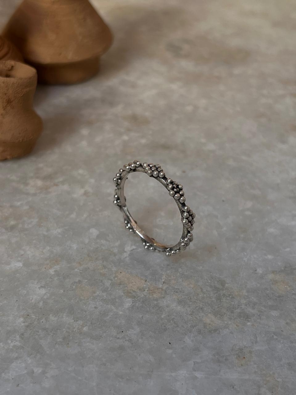 Raavy Tribal Stack 925 Sterling Silver Ring