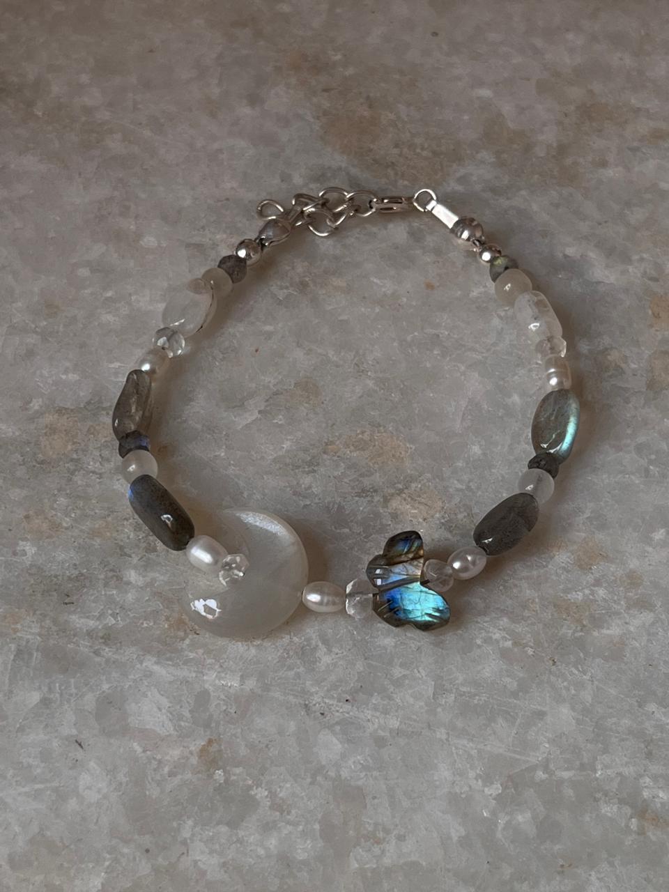 Mystic Wings Handcrafted Natural Silver Bracelet