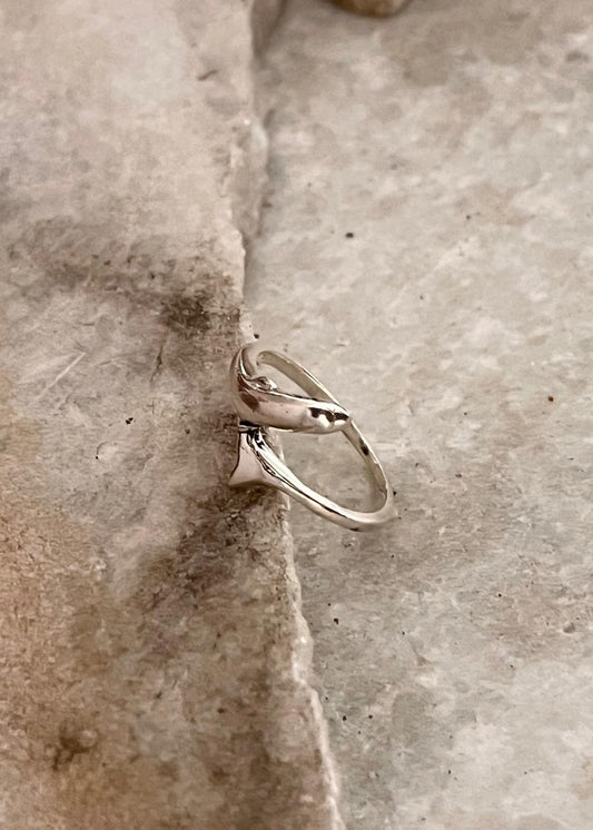 925 Sterling Silver Dolphine Boho Ring