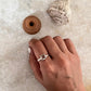 Clear Quartz /Sphatik Square Cut 925 Sterling Silver Ring
