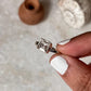 Clear Quartz /Sphatik Square Cut 925 Sterling Silver Ring
