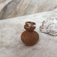 Citrine Square Cut Stone 925 Sterling Silver Ring