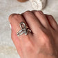 Unisex sculpture-inspired knot ring in sterling silver  